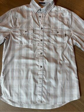 Fish Hippie Men's Light White Plaid Long-Sleeve Button-Down Shirt
